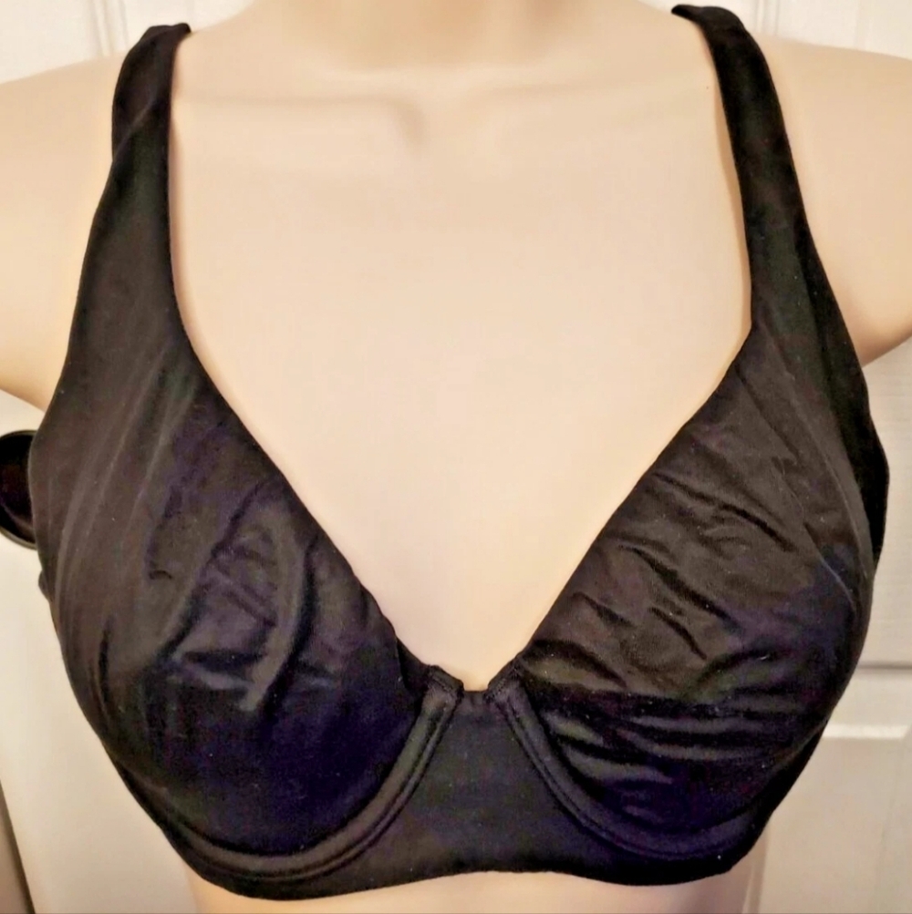 NWT Victoria's Secret Body by Victoria Unlined Demi Bra 32DD Solid Black - Picture 4 of 16